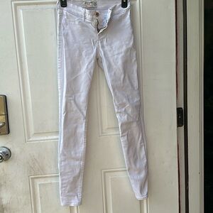 Abercrombie kids super skinny jeans white, size slim 15/16